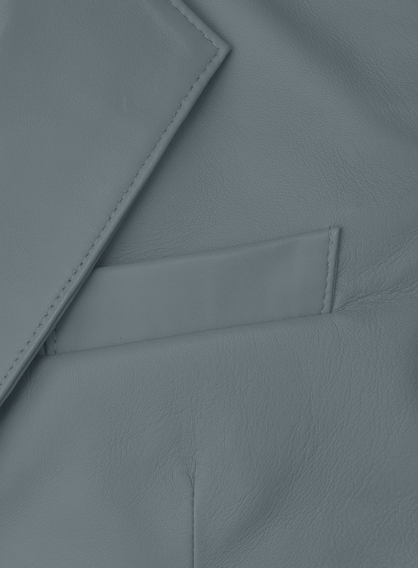 Sherpa Gray Lambskin Leather Blazer