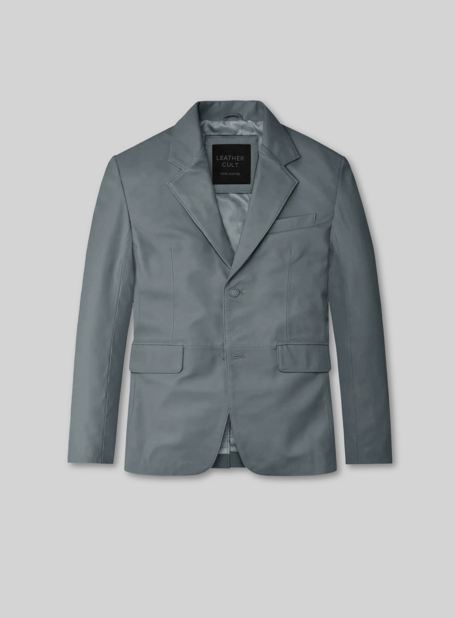 Sherpa Gray Lambskin Leather Suit