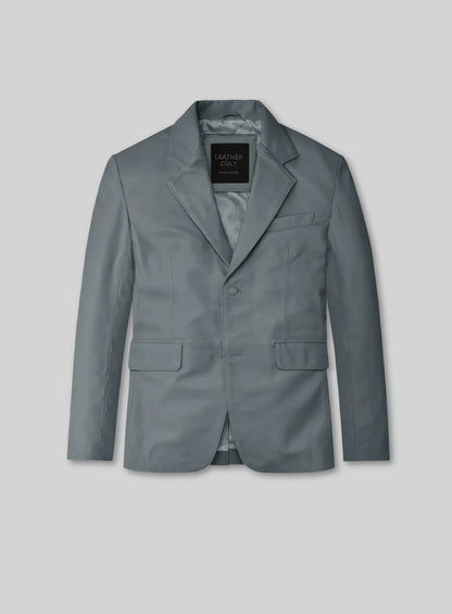 Sherpa Gray Lambskin Leather Suit