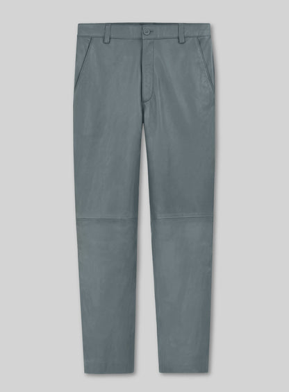 Sherpa Gray Lambskin Leather Suit