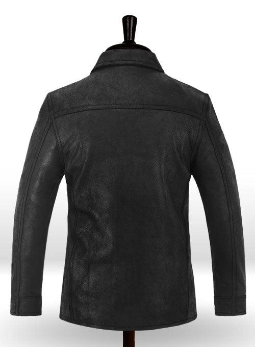 Shiny Cocktail Black Joseph Gordon Looper Leather Jacket - LeatherCult