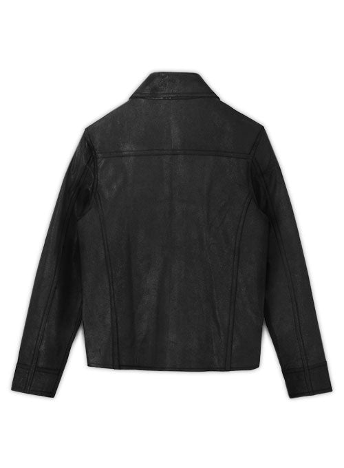 Shiny Cocktail Black Joseph Gordon Looper Leather Jacket - LeatherCult