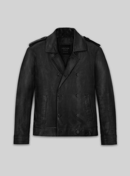 Short Trench Leather Jacket