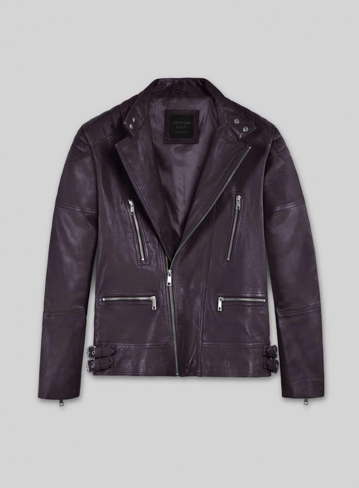 Shotgun Purple Moto Leather Jacket