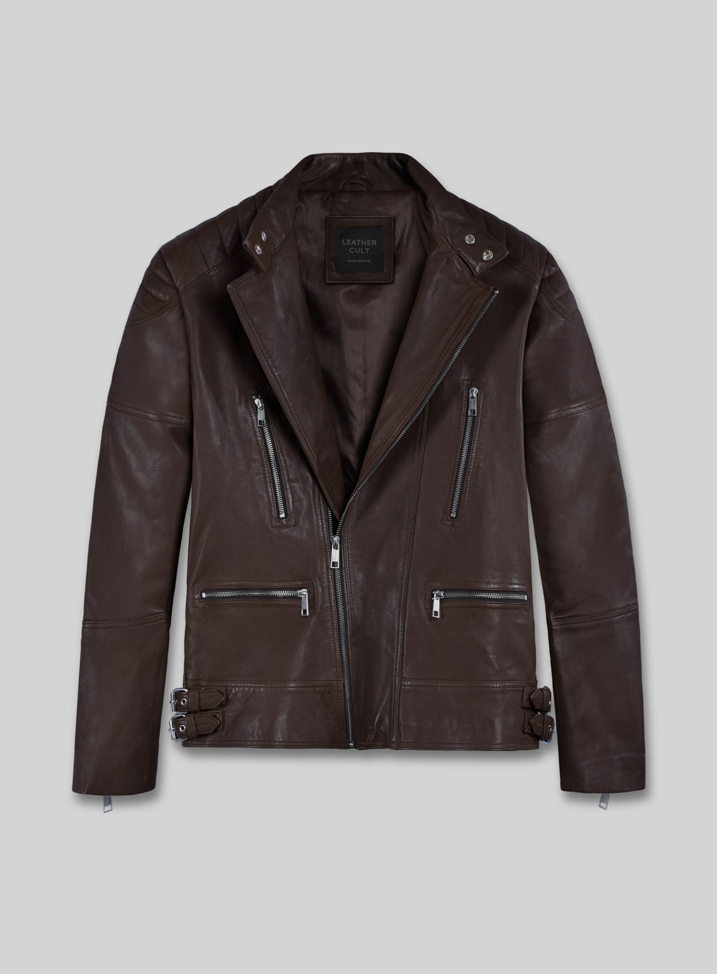 Shotgun Brown Moto Leather Jacket