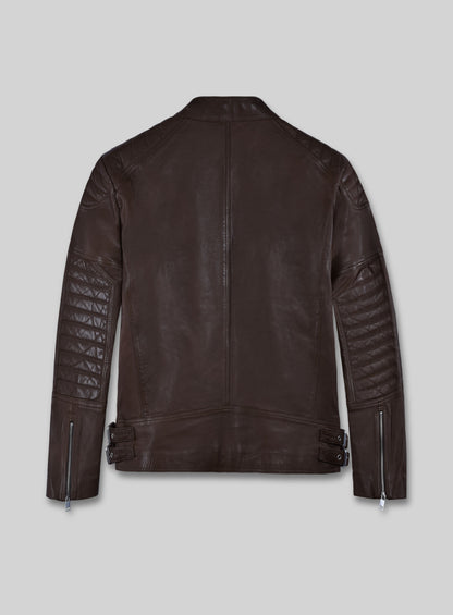 Shotgun Brown Moto Leather Jacket
