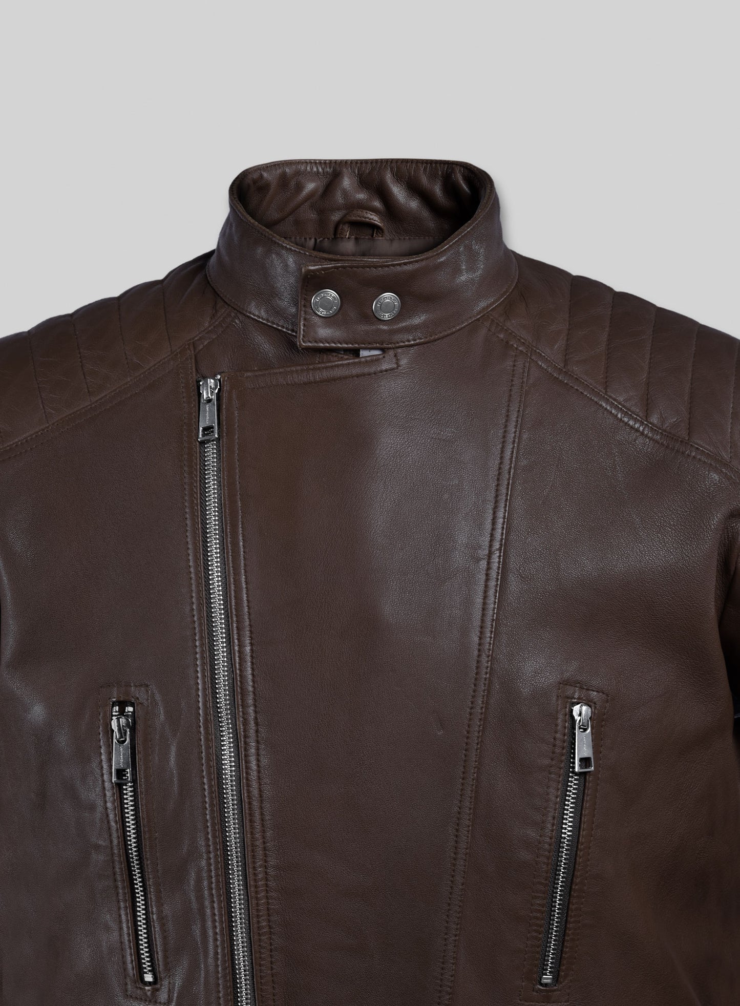 Shotgun Brown Moto Leather Jacket