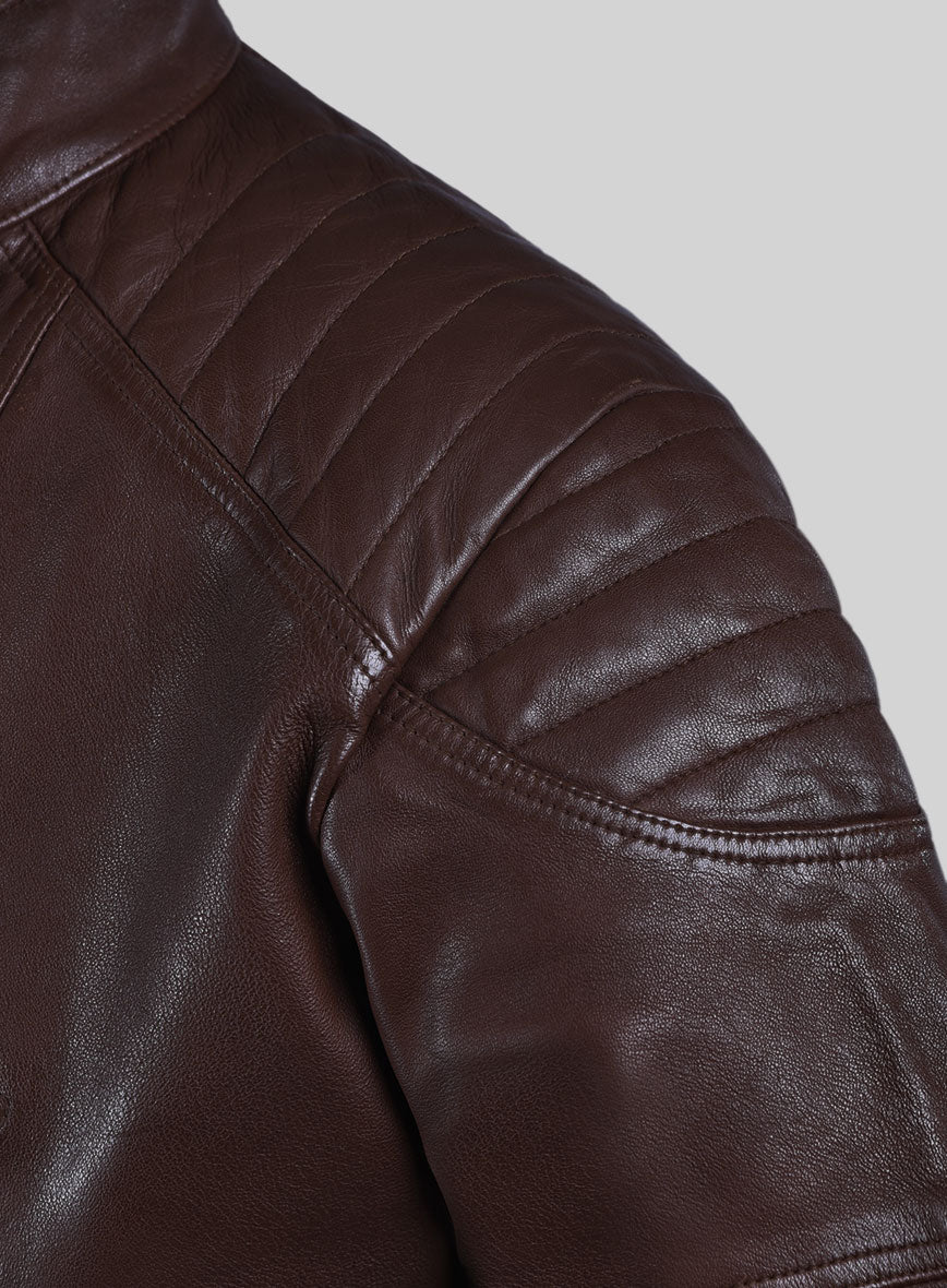 Shotgun Burgundy Moto Leather Jacket