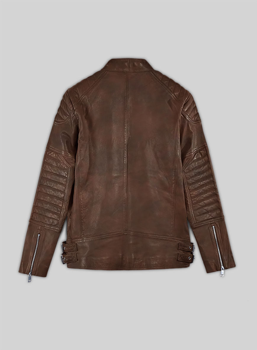 Shotgun Spanish Brown Moto Leather Jacket