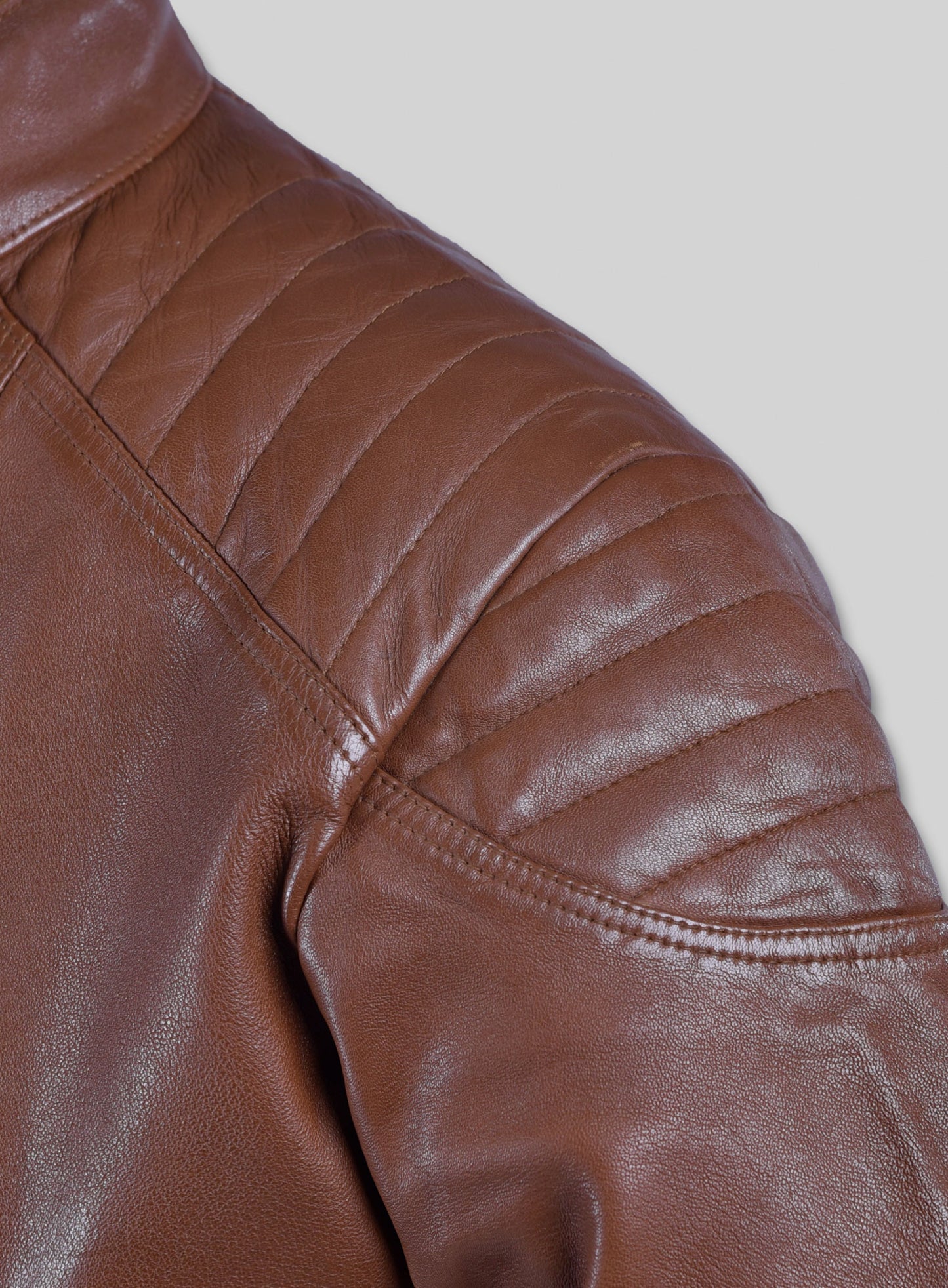 Shotgun Tan Moto Leather Jacket