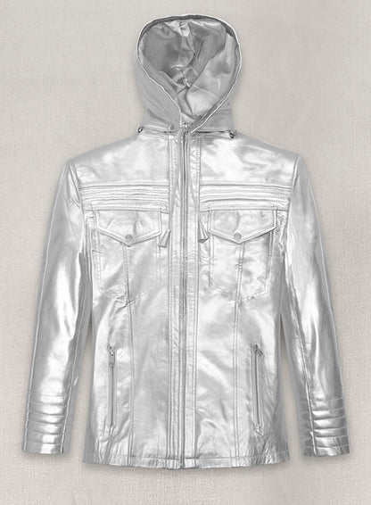 Silver Leather Jacket #109 - LeatherCult