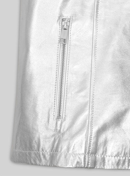Silver Leather Jacket #109