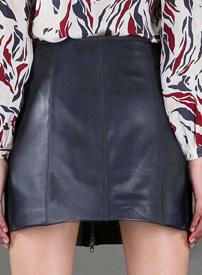 Smoking Piped Leather Skirt - # 425 - LeatherCult