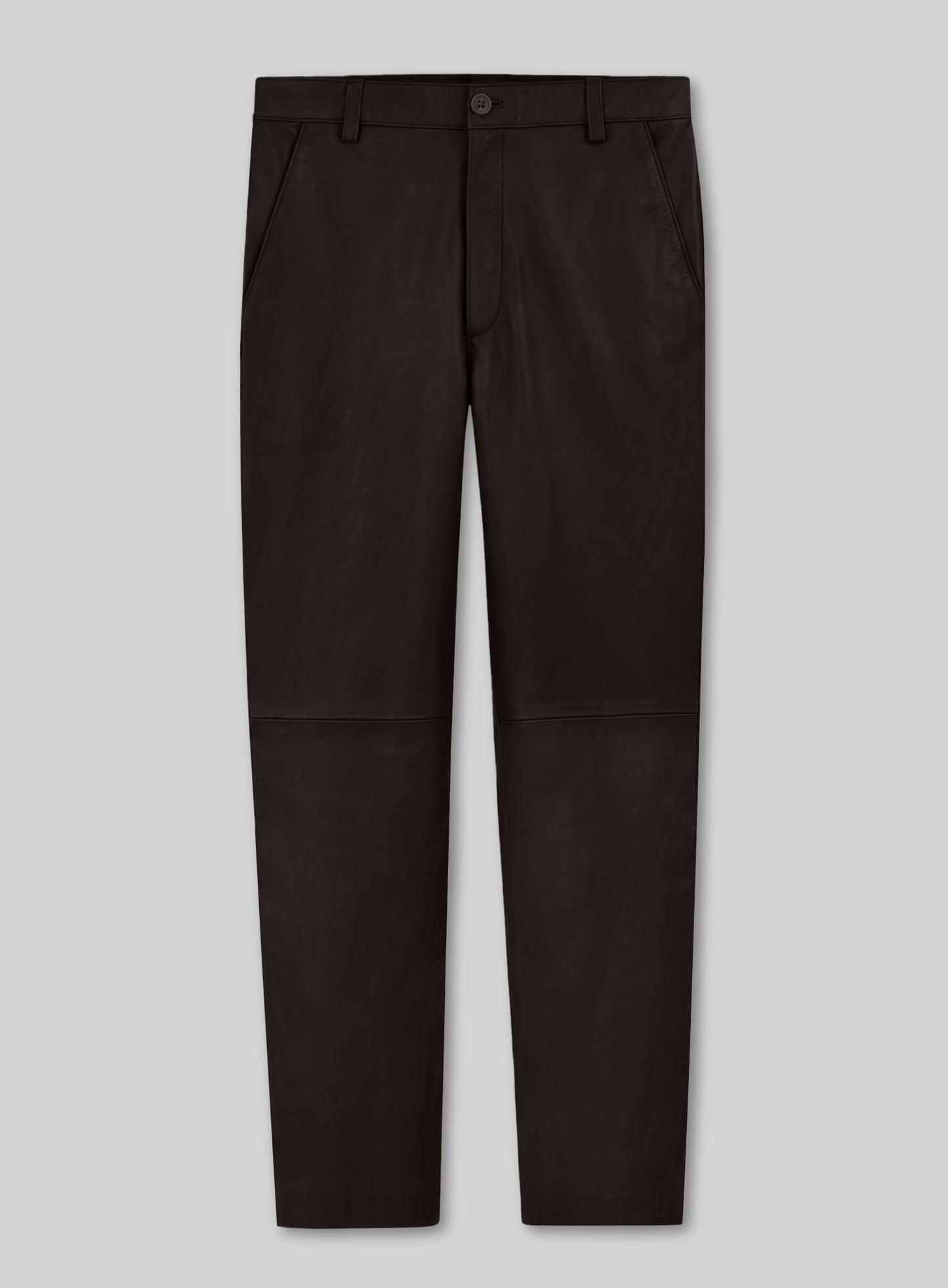 Dark Brown Lambskin Leather Suit