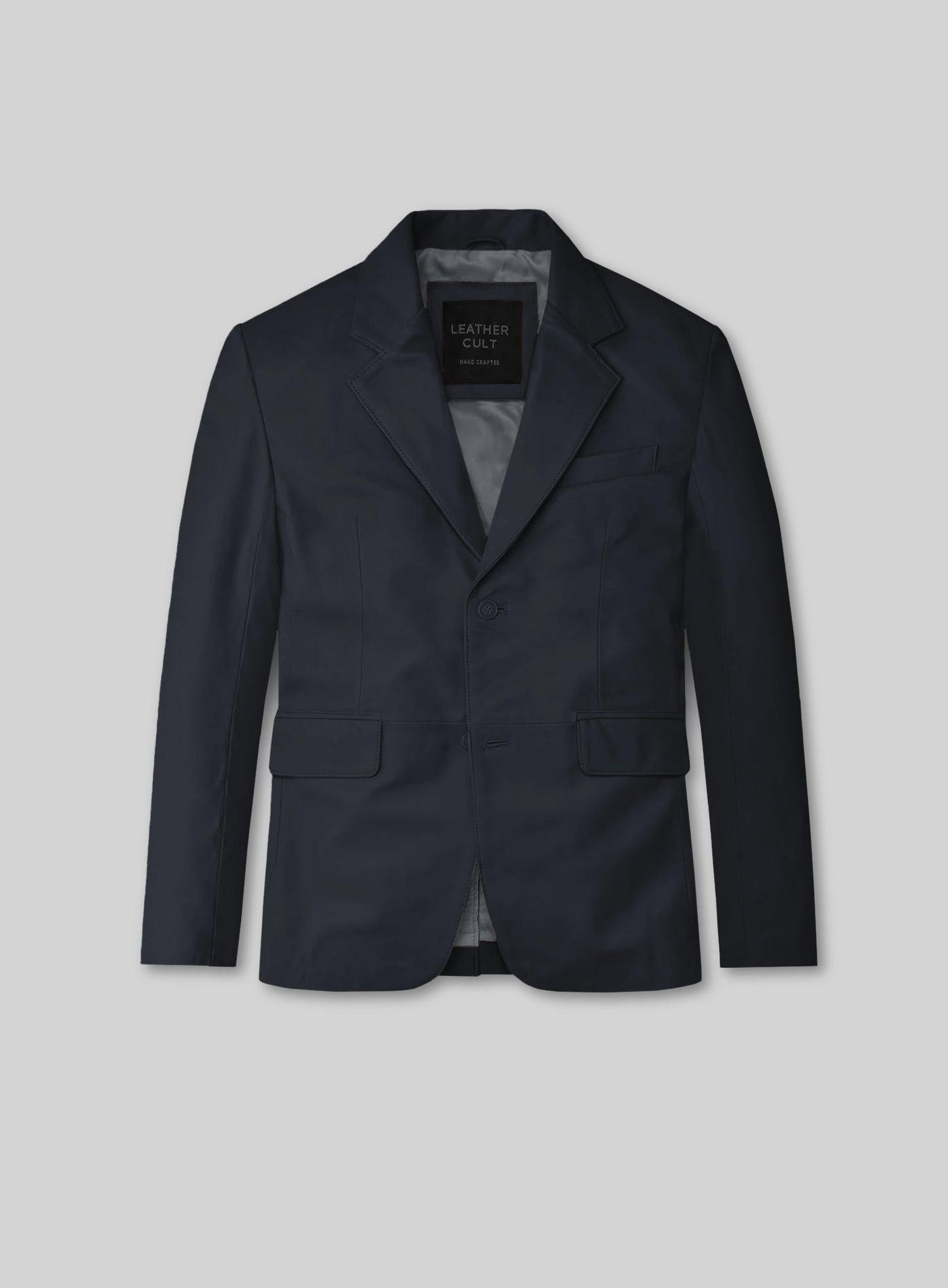Deep Blue Lambskin Leather Suit