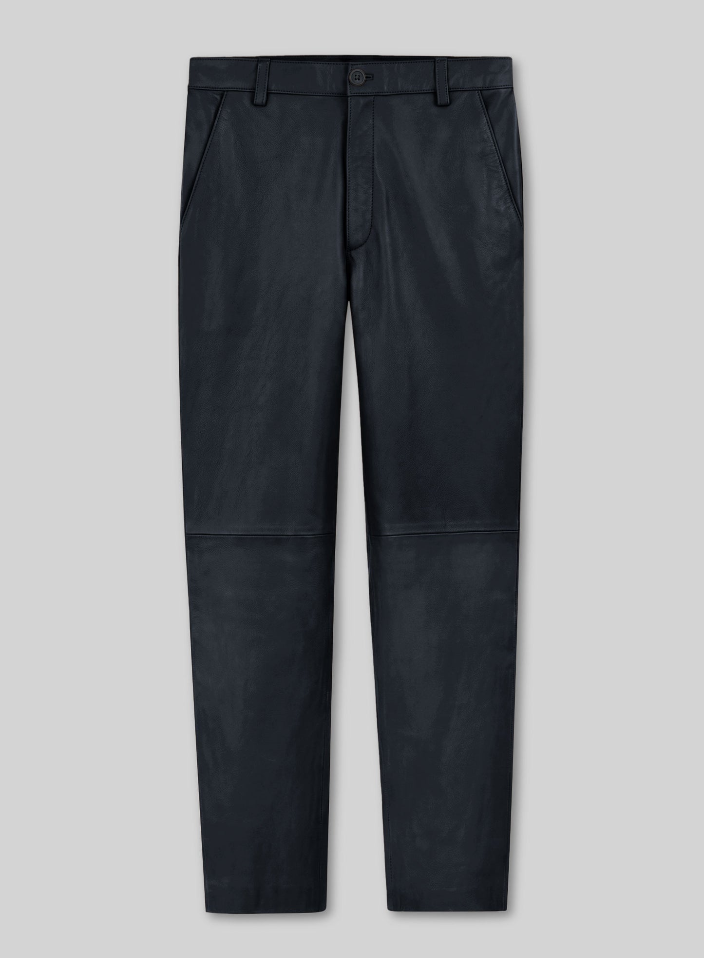 Deep Blue Lambskin Leather Suit