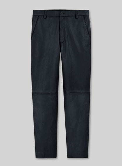 Deep Blue Lambskin Leather Suit