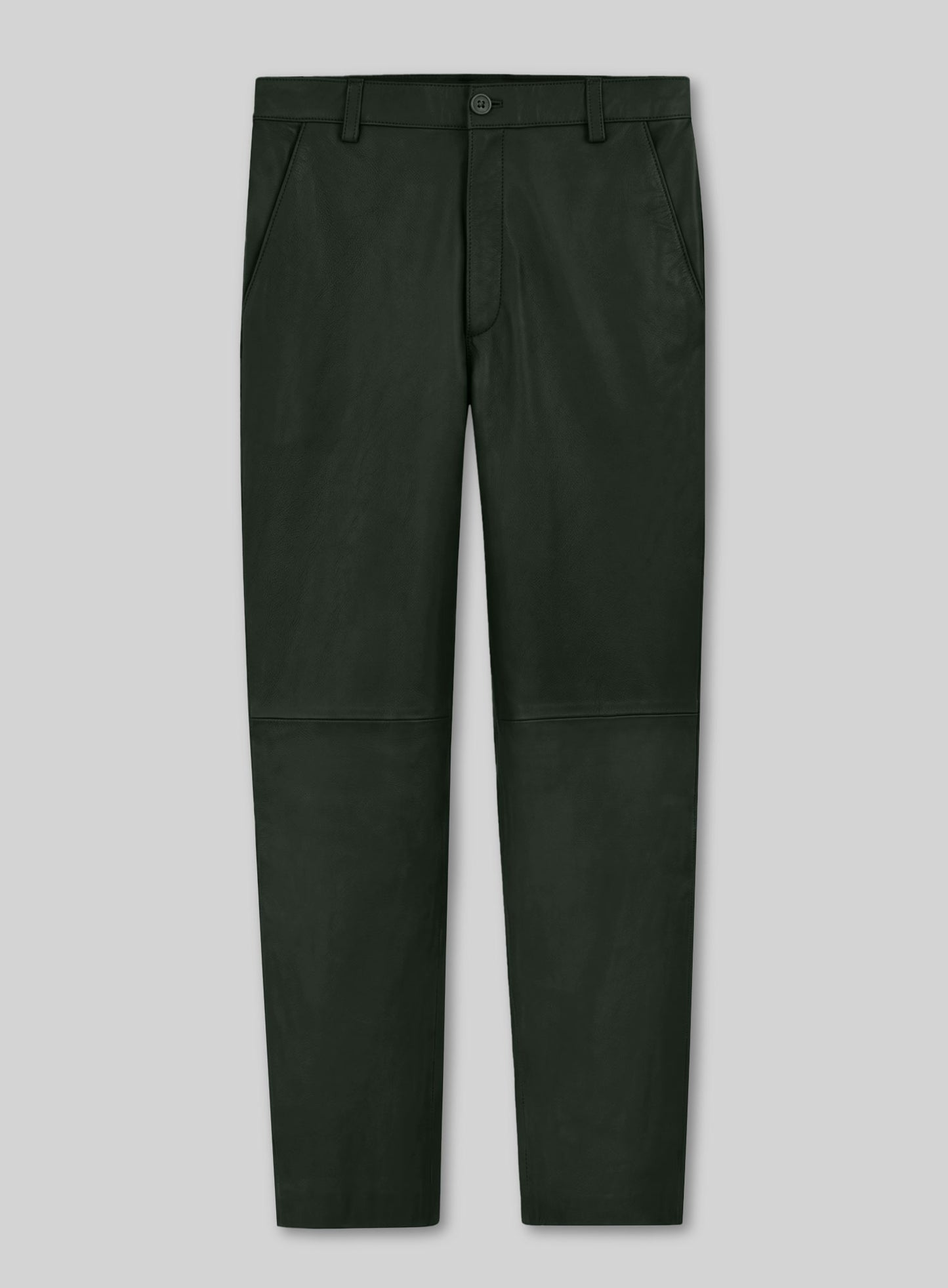 Deep Olive Lambskin Leather Suit