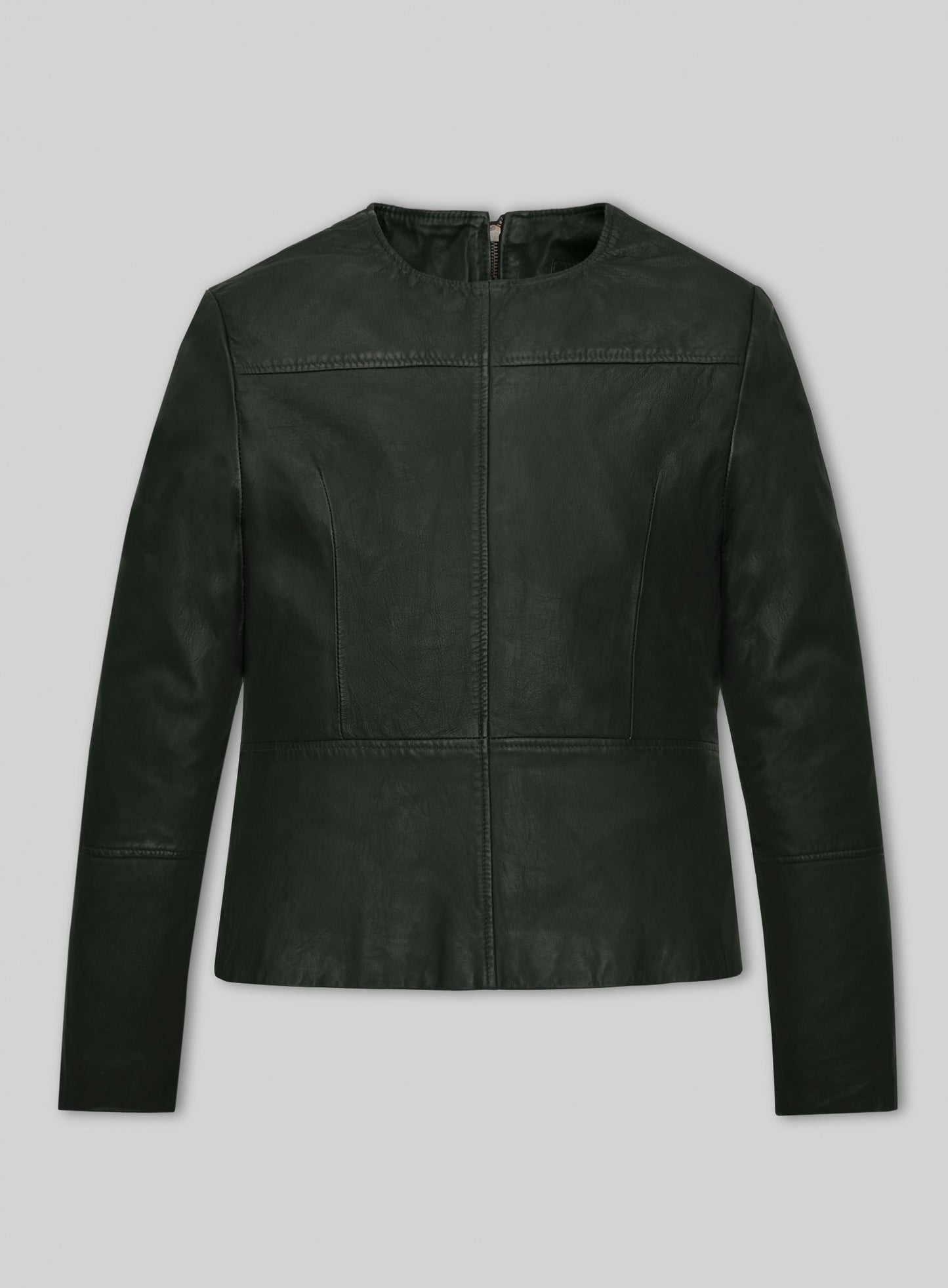 Deep Olive Lambskin Leather Top Style # 63