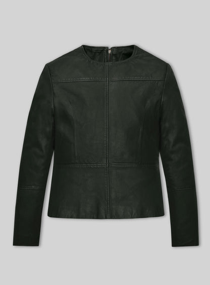 Deep Olive Lambskin Leather Top Style # 63