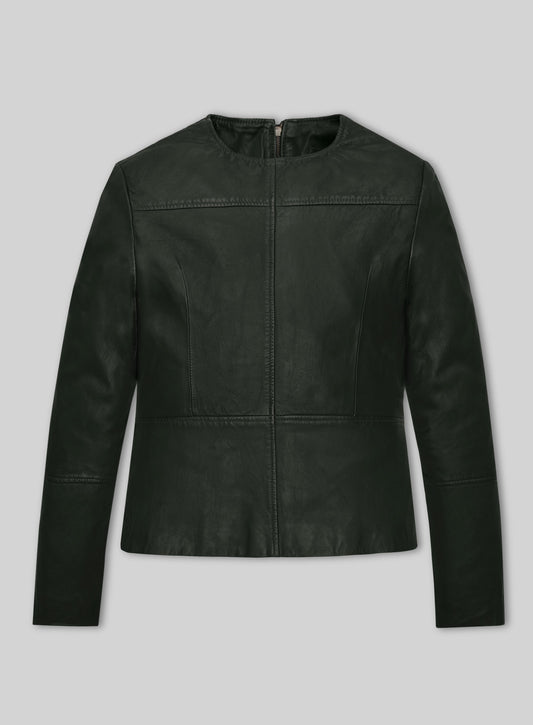 Deep Olive Lambskin Leather Top Style # 63