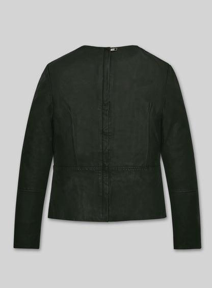 Deep Olive Lambskin Leather Top Style # 63