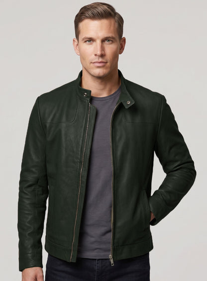 Deep Olive Tom Cruise Fallout Lambskin Leather Jacket