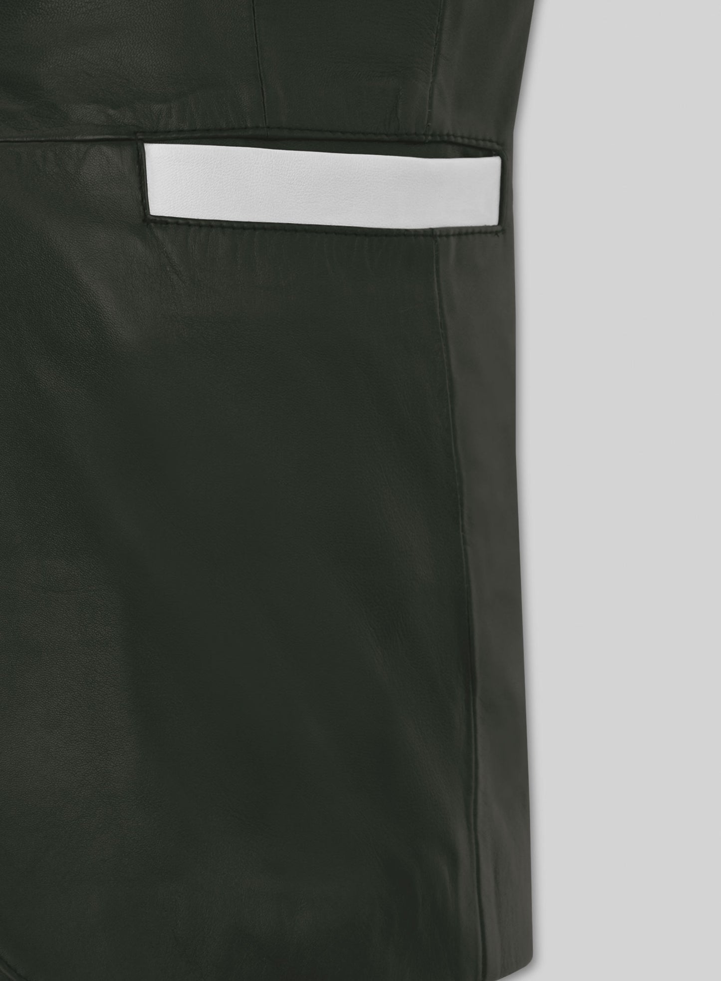 Deep Olive Wax Hampton Lambskin Leather Blazer