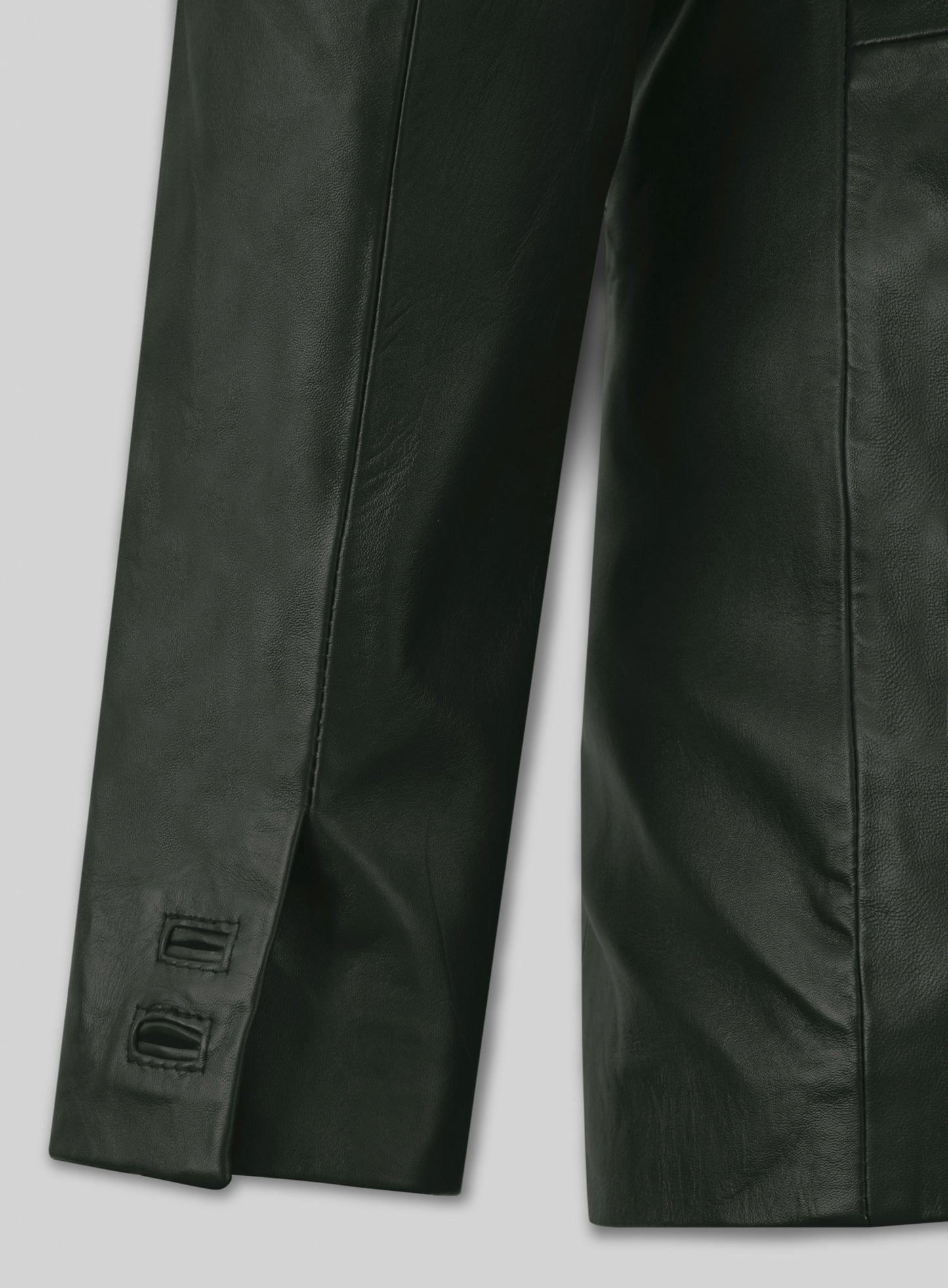 Deep Olive Wax Hampton Lambskin Leather Blazer