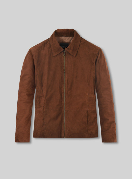 Soft Tan Brown Suede Daniel Craig Spectre Leather Jacket