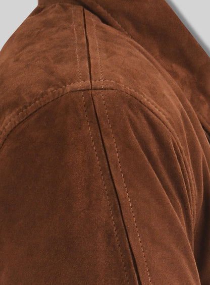 Soft Tan Brown Suede Daniel Craig Spectre Leather Jacket