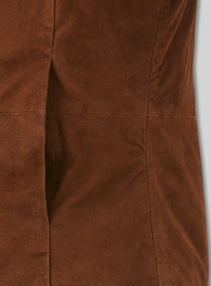 Soft Tan Brown Suede Daniel Craig Spectre Leather Jacket