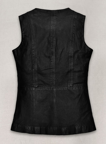 Soft Rich Black Washed and Wax Leather Top Style # 64 - LeatherCult