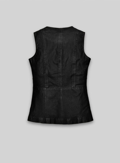 Soft Rich Black Washed and Wax Leather Top Style # 64