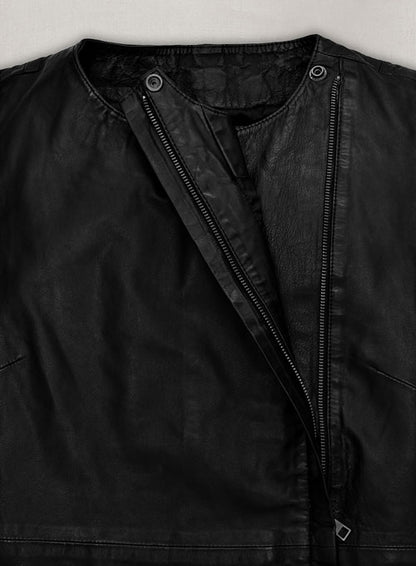 Soft Rich Black Washed and Wax Leather Top Style # 64 - LeatherCult