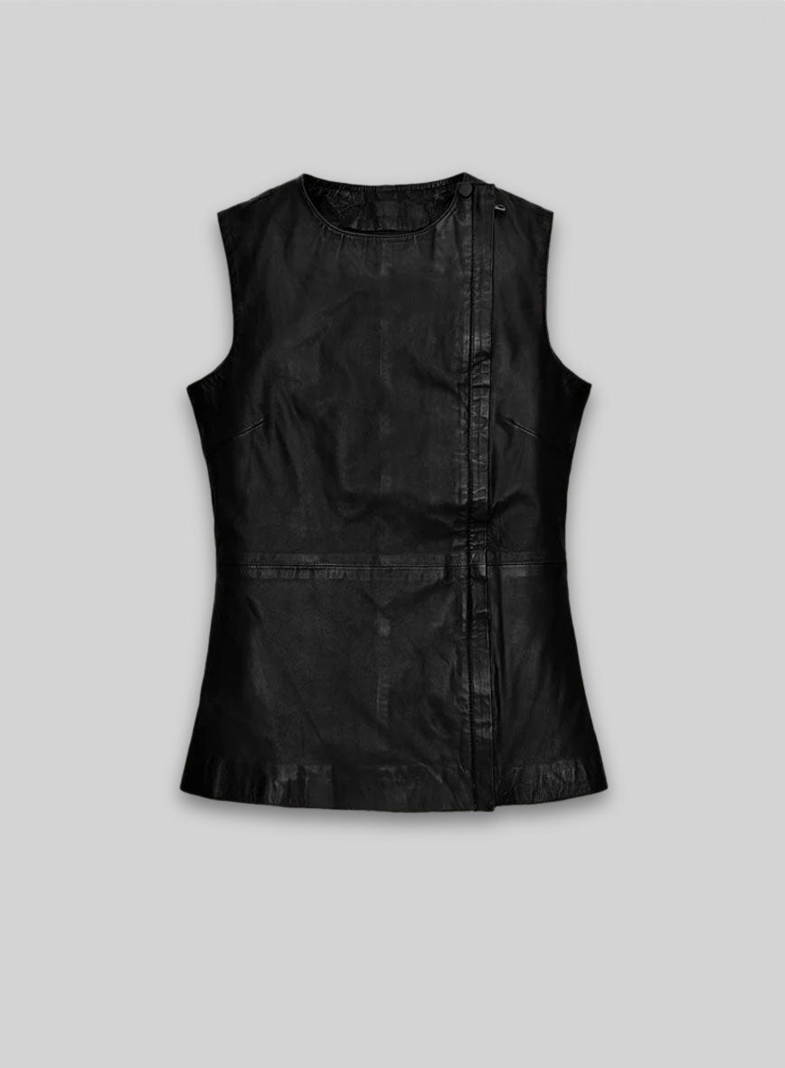 Soft Rich Black Washed and Wax Leather Top Style # 64