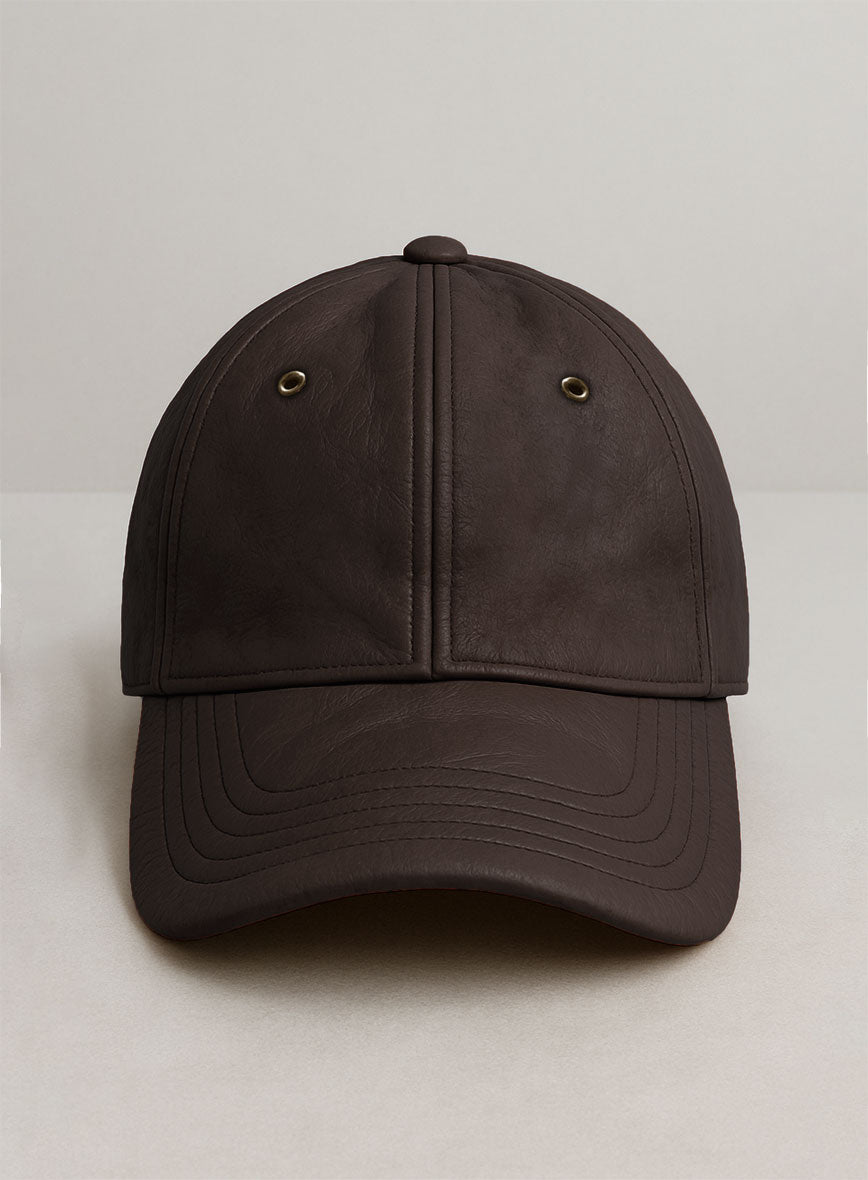 Brown Leather Sport Cap