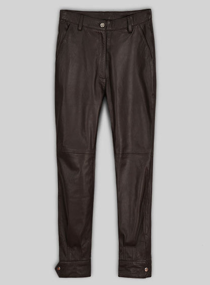 Soft Brown Selena Gomez Leather Pants #1 - LeatherCult