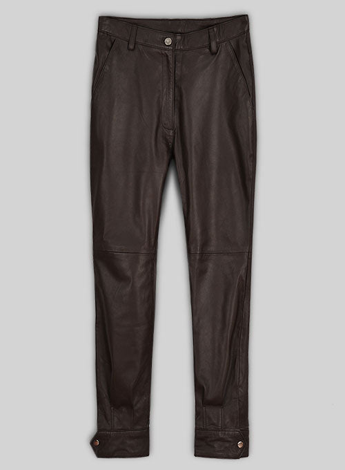 Soft Brown Selena Gomez Leather Pants #1 - LeatherCult
