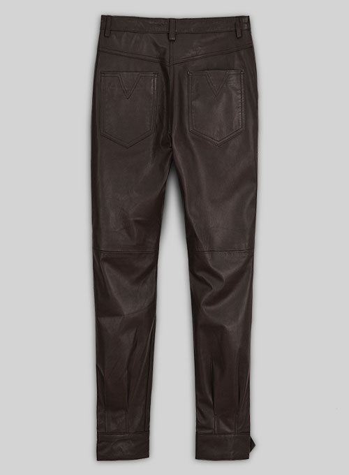 Soft Brown Selena Gomez Leather Pants #1 - LeatherCult