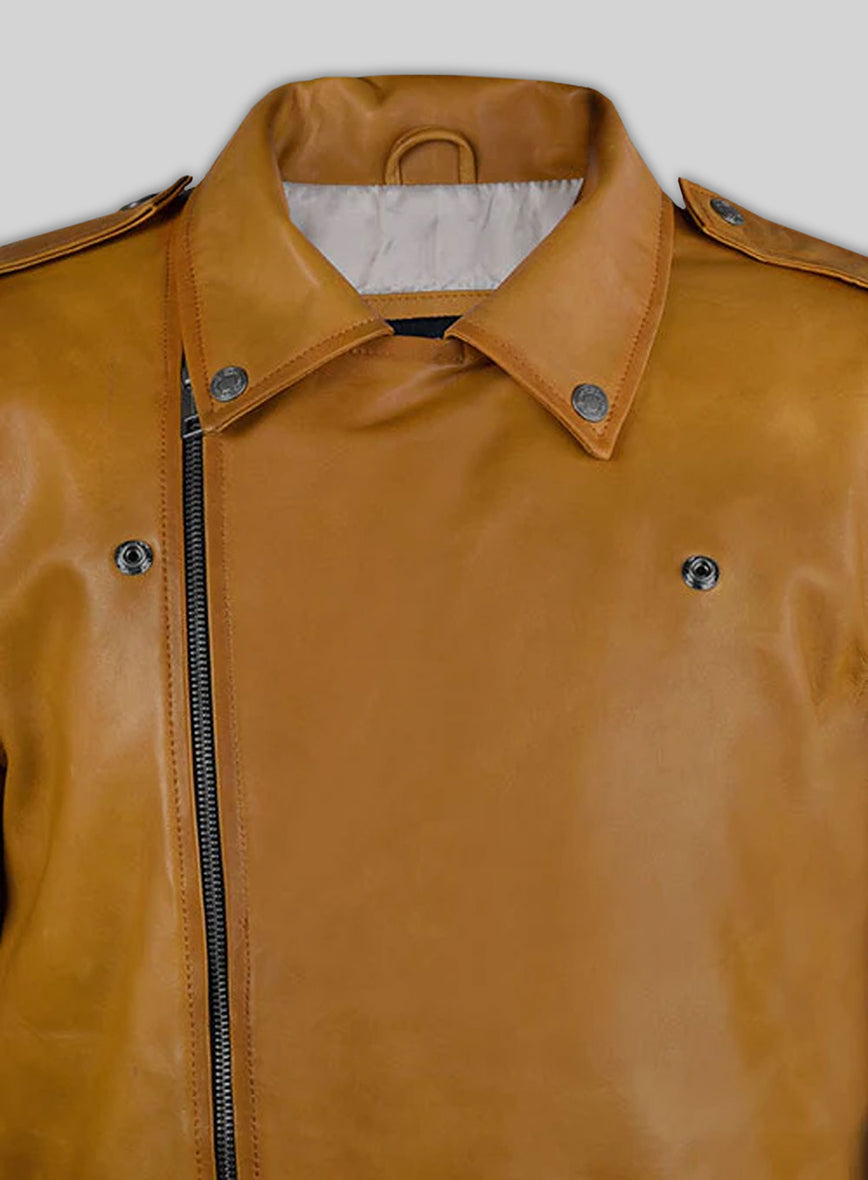 Rutland Caramel Brown Riding Leather Jacket