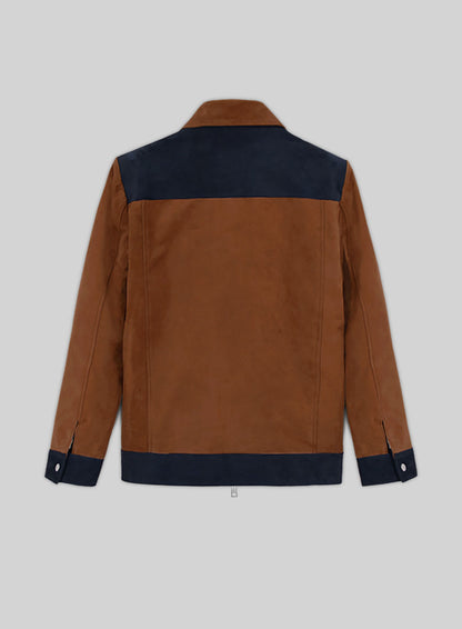 Soft Caramel Brown Suede Cristiano Ronaldo Leather Jacket #1