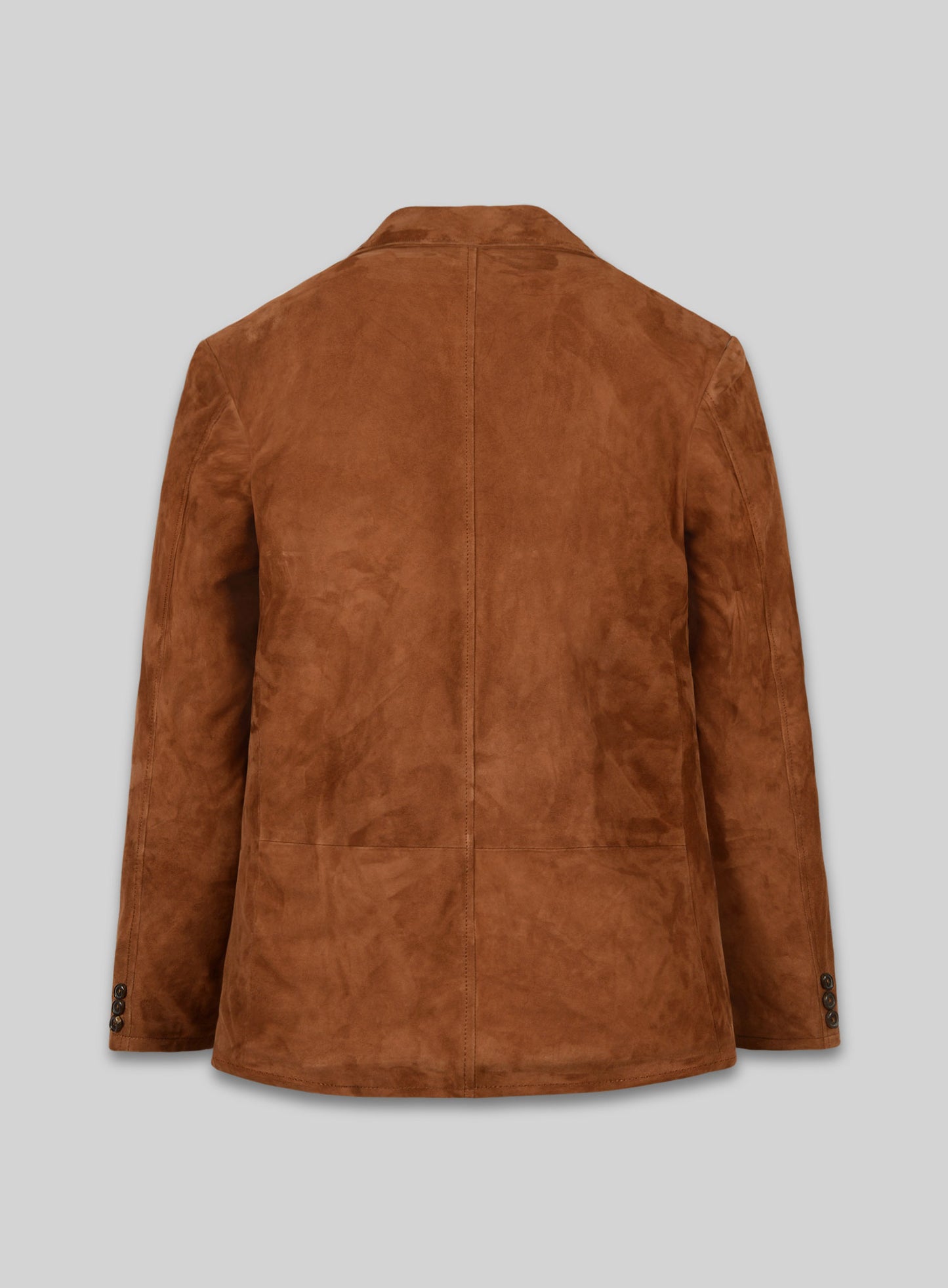 Soft Caramel Brown Suede Leather Blazer - #712