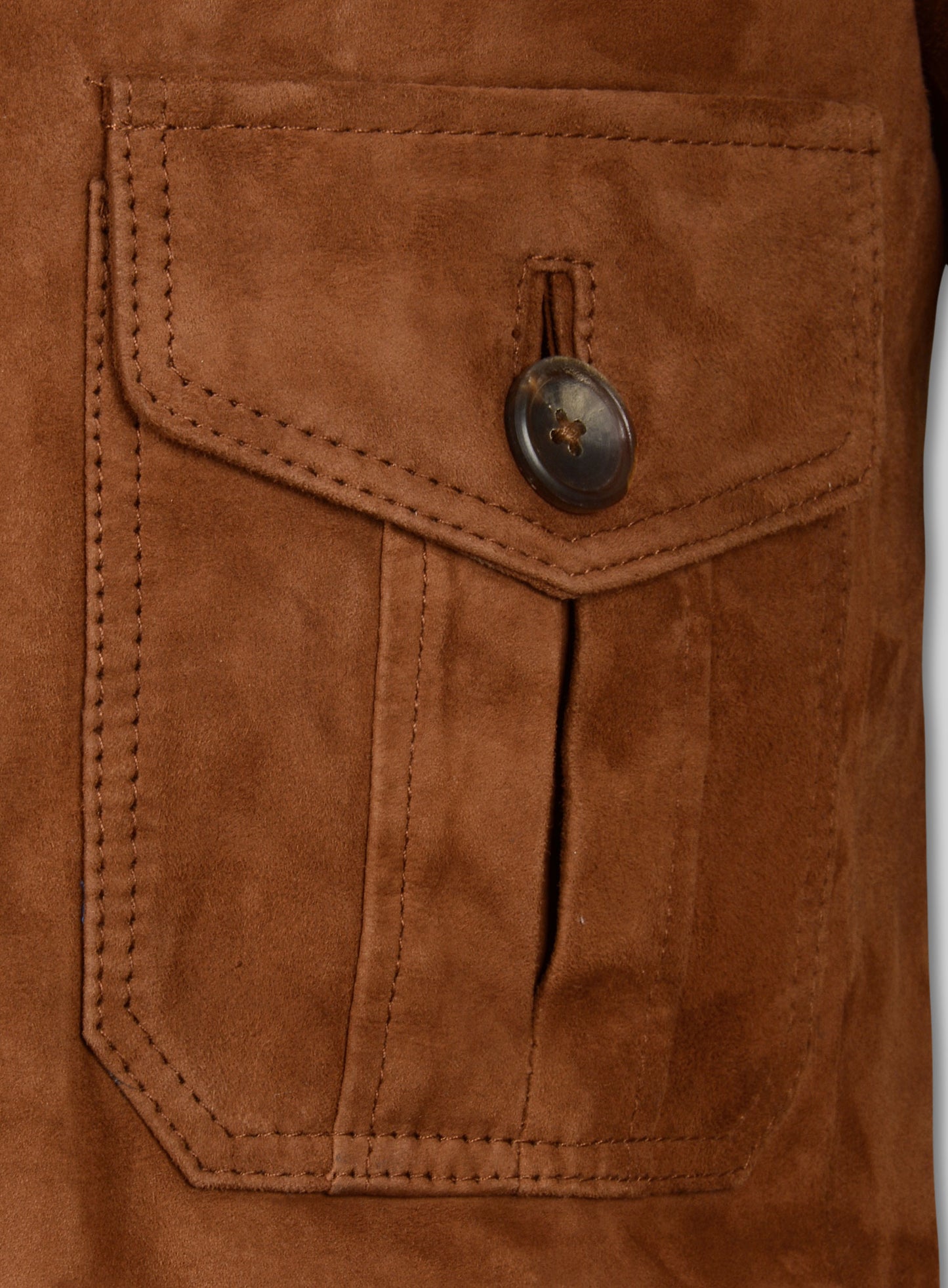 Soft Caramel Brown Suede Leather Blazer - #712