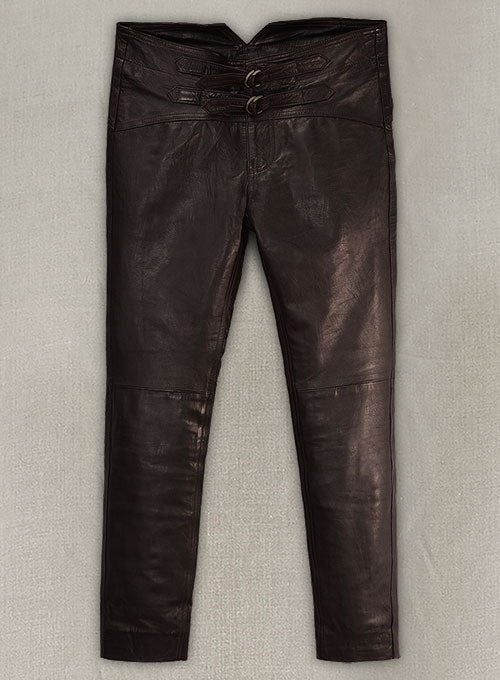 Soft Dark Brown Jim Morrison Leather Pants - LeatherCult