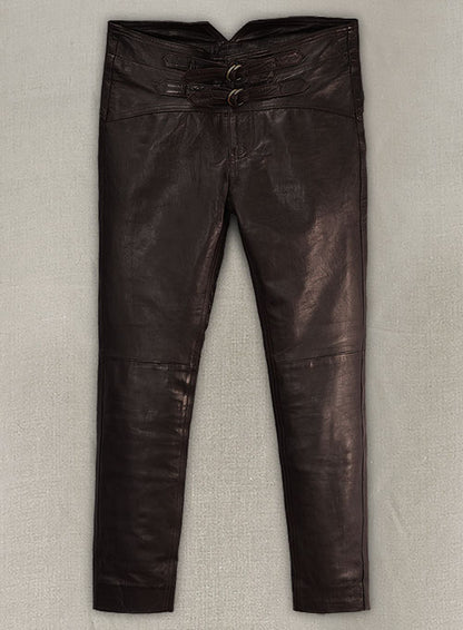 Soft Dark Brown Jim Morrison Leather Pants - LeatherCult