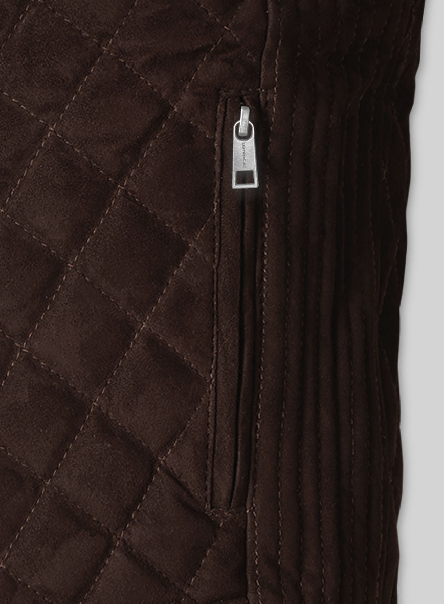 Soft Dark Brown Suede Leather Vest # 324