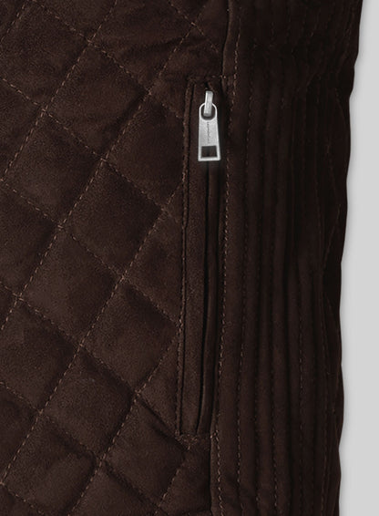 Soft Dark Brown Suede Leather Vest # 324