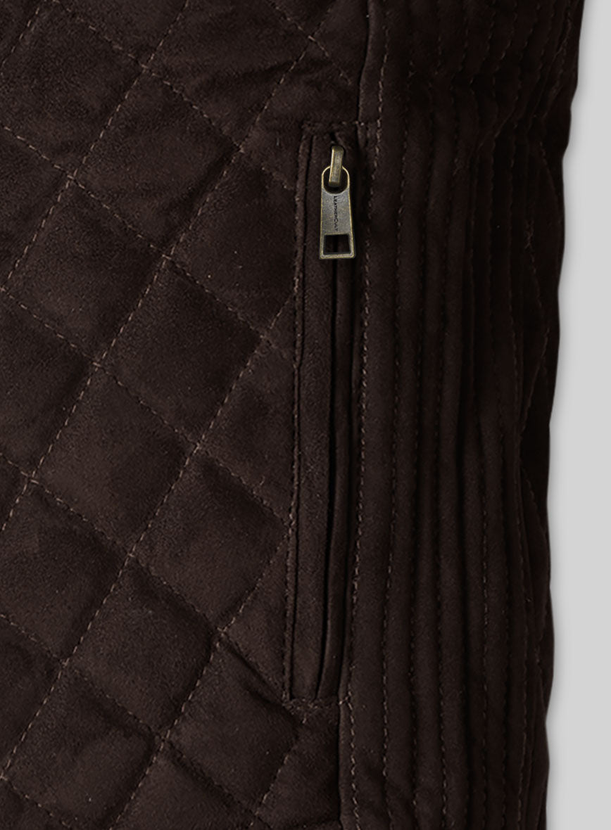 Soft Dark Brown Suede Leather Vest # 324