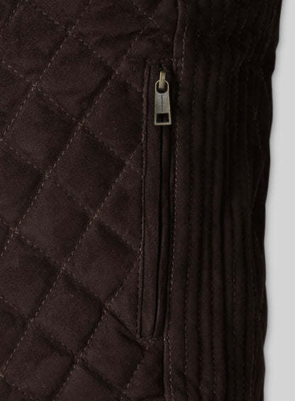 Soft Dark Brown Suede Leather Vest # 324